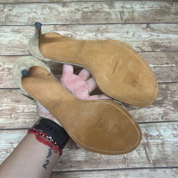 Givenchy Nadia Ankle Strap Stiletto Heel Beige Leather Sandals Size 40/10 - Picture 13 of 14